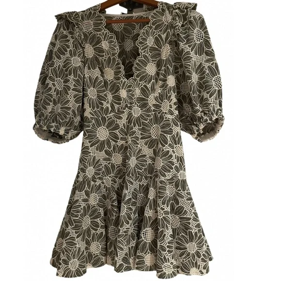 ❌SOLD OUT❌💚🍦NEW WITH TAGS🍦💚Maje dress in embroidered fabric size 36 US 2/4 - Picture 9 of 9